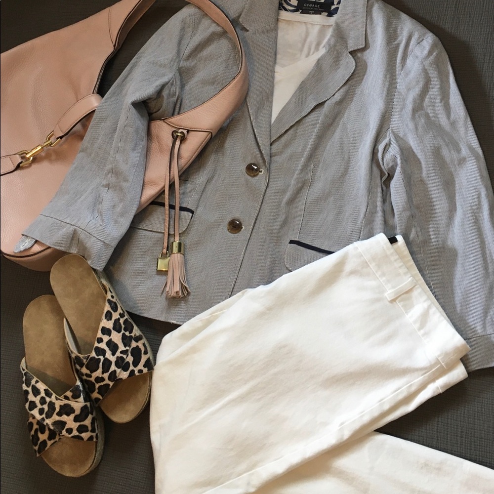 George Gray Blazer with Black Accents